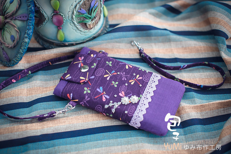 紫色蜻蜓i7手機袋 (8)