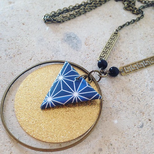 Triangle Paper Necklace by Plumes & Co.