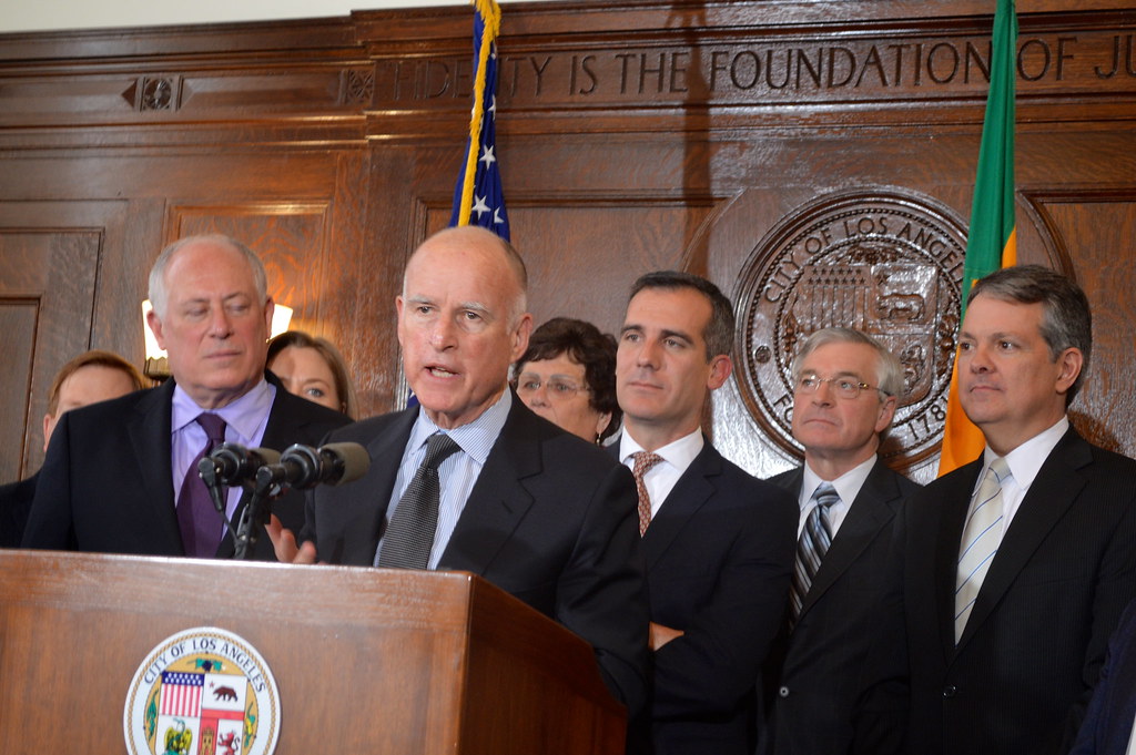CA Gov. Jerry Brown discussing the state's drought crisis