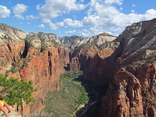 Views up Zion Canyon from Angel's Landing, Zion National Park, Utah