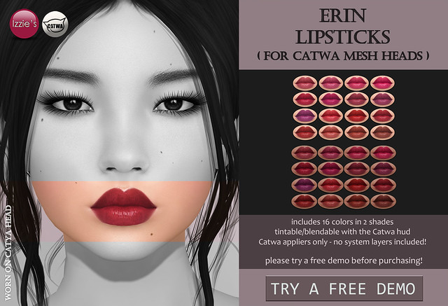 Catwa Erin Lipsticks (Skin Fair)