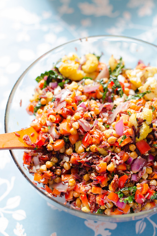 Rice Medley Salad with Fried Chickpeas | the whinery