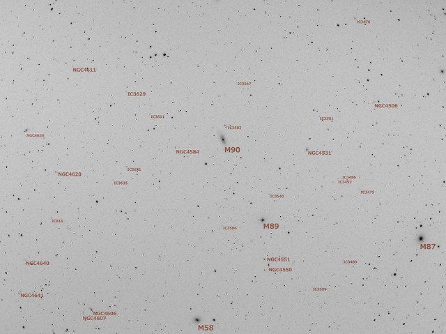 M90, M89 周辺の銀河マップ (2017/3/5 01:10)