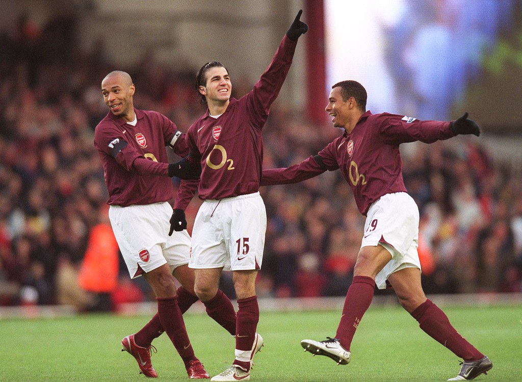 Image result for Cesc Fabregas with Thierry Henry
