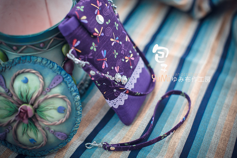紫色蜻蜓i7手機袋 (3)