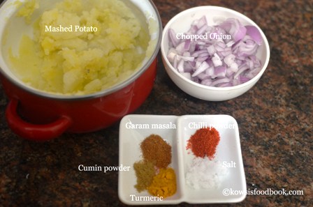 Ingredients for potato masala
