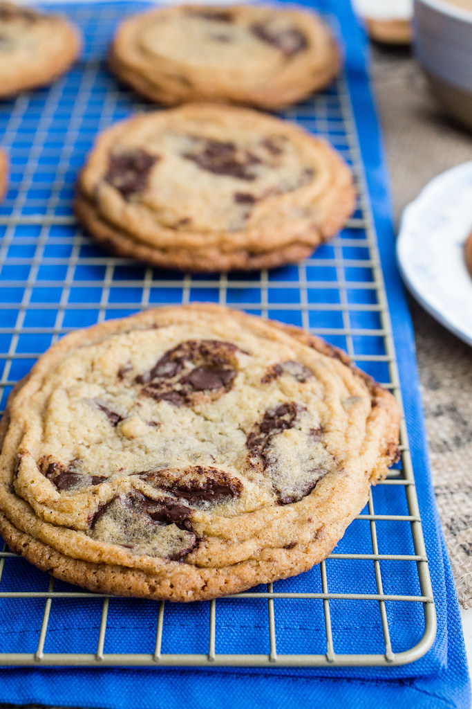 Giant Wrinkly Chocolate Chip Cookies