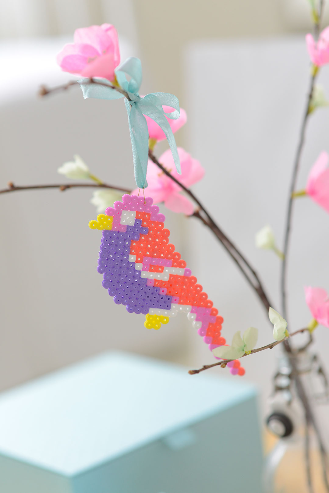 Easter decorations: Hama bead birds
