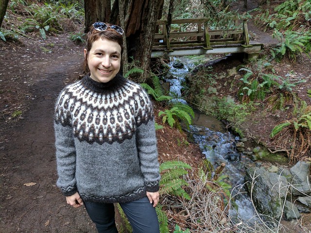 To celebrate the completion of my sweater, I took it on a hike today