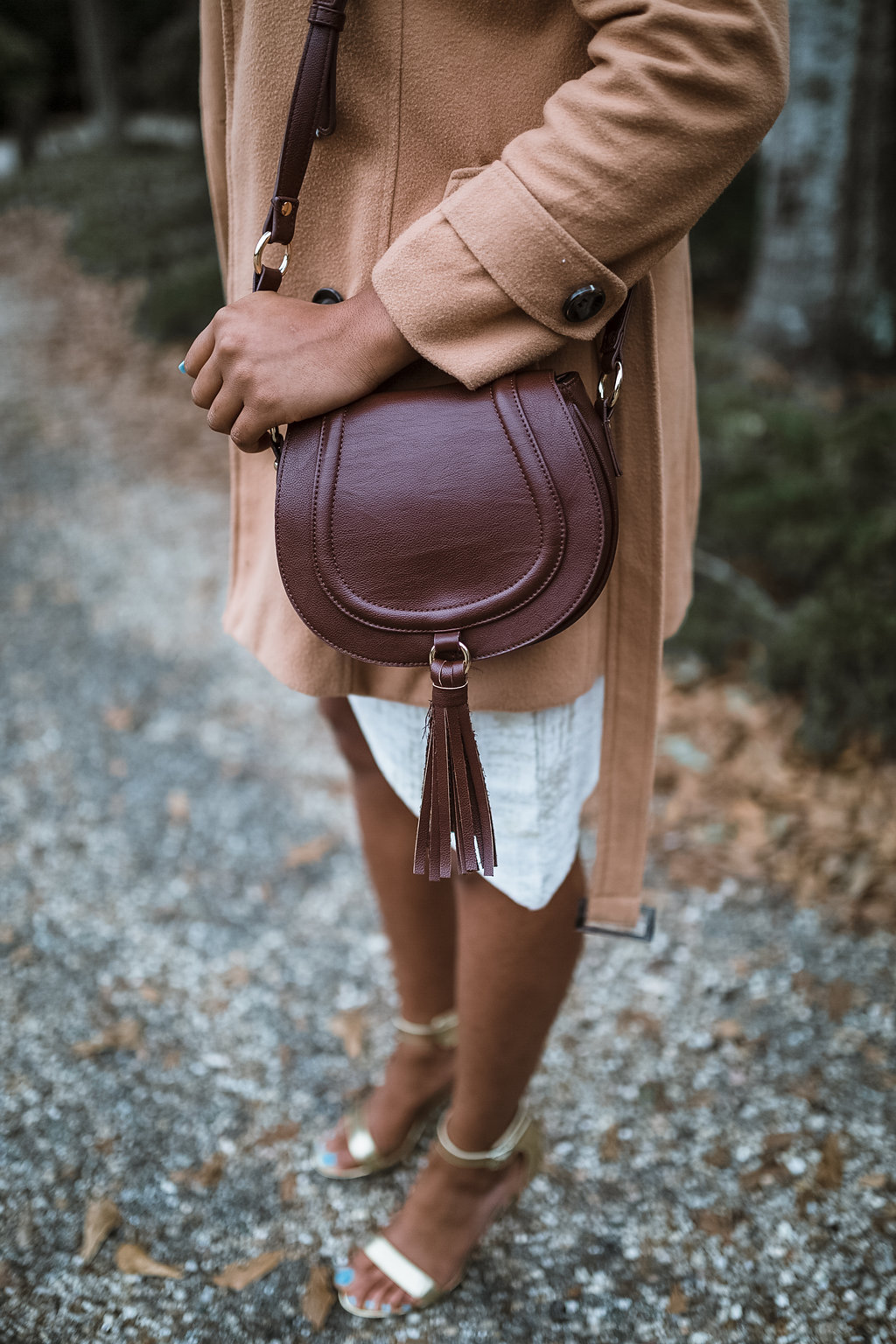 burgundy saddle bag