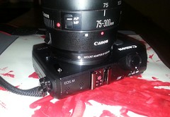The 75-300mm f4-5.6 EF III on my new Canon EOS M