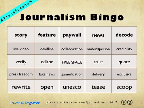 #PressFreedom Journalism Bingo