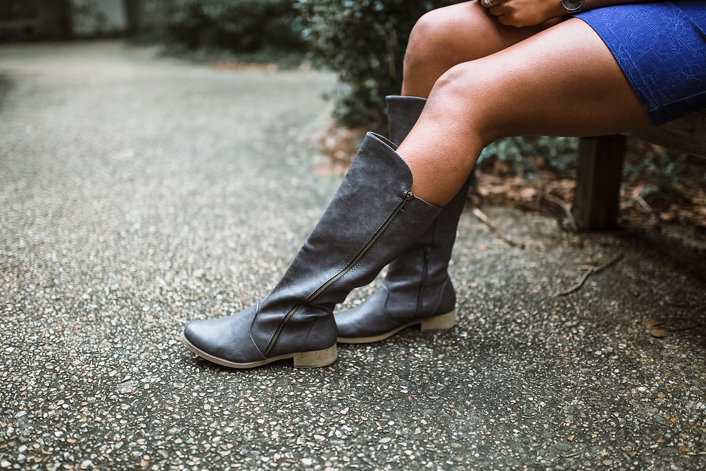 grey riding boots