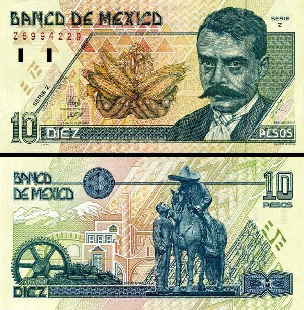 10 Nuevos Pesos Mexiko 1994-6, P105