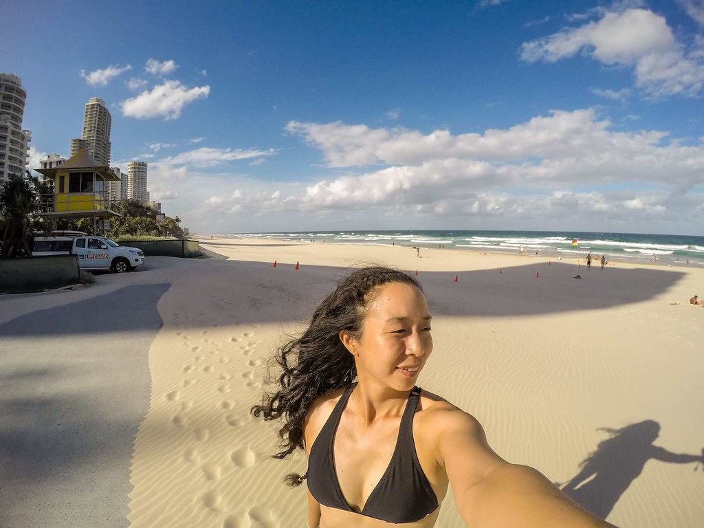 Me on the beach at Gold Coast, Australia