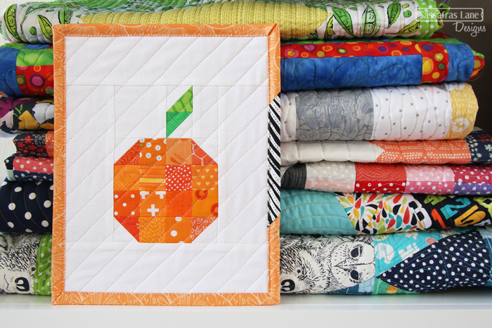 Free Patchwork Orange Mini Quilt Pattern