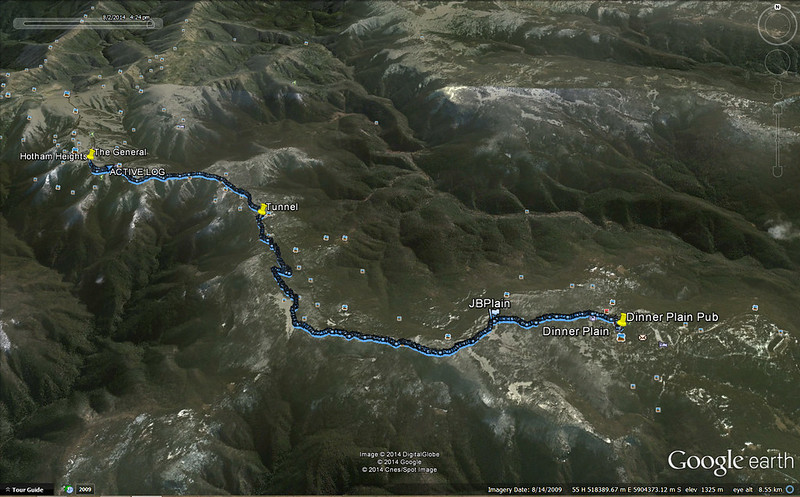 Google earth ski route