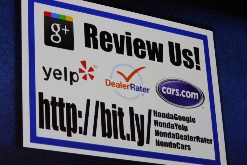 Review Us graphic for cars courtesy Automotive Social on Flickr