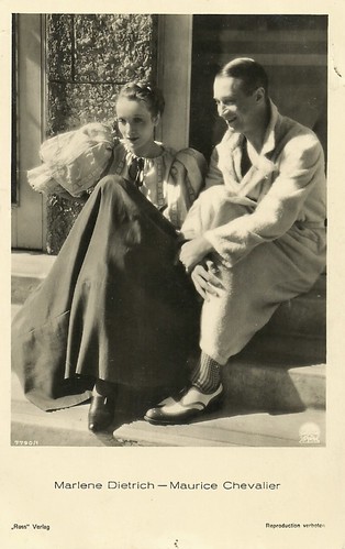 Marlene Dietrich and Maurice Chevalier