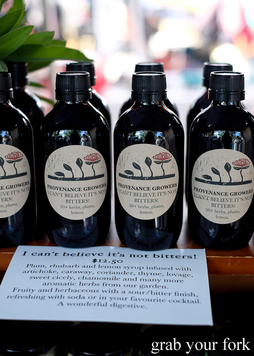 Herbal bitters by Provenance Growers at the Salamanca Market in Hobart