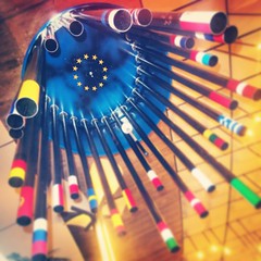 Instapic: the EU flag statue inside the European Parliament