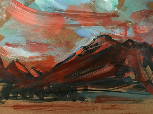 Study for Copper Mountain series, acrylic on wood panel