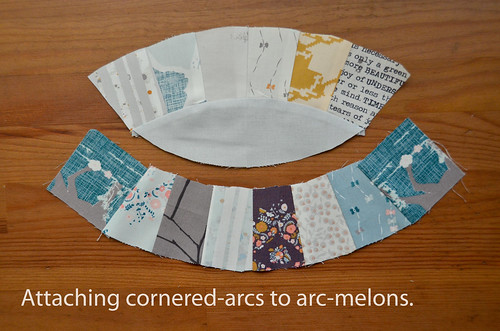 12. Center melon with an arc-with-corner-quares