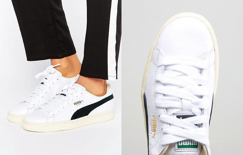 Capsule Wardrobe Pieces - 16 Classic White Sneakers to Shop Puma Basket Classic Trainers
