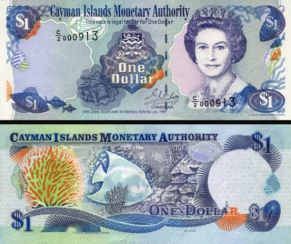 1 Dolár Kajmanské ostrovy 1998, P21a