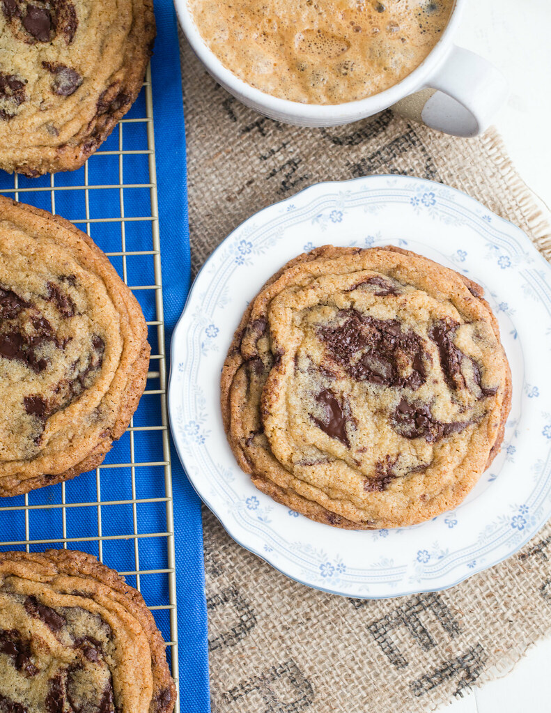 Giant Wrinkly Chocolate Chip Cookies