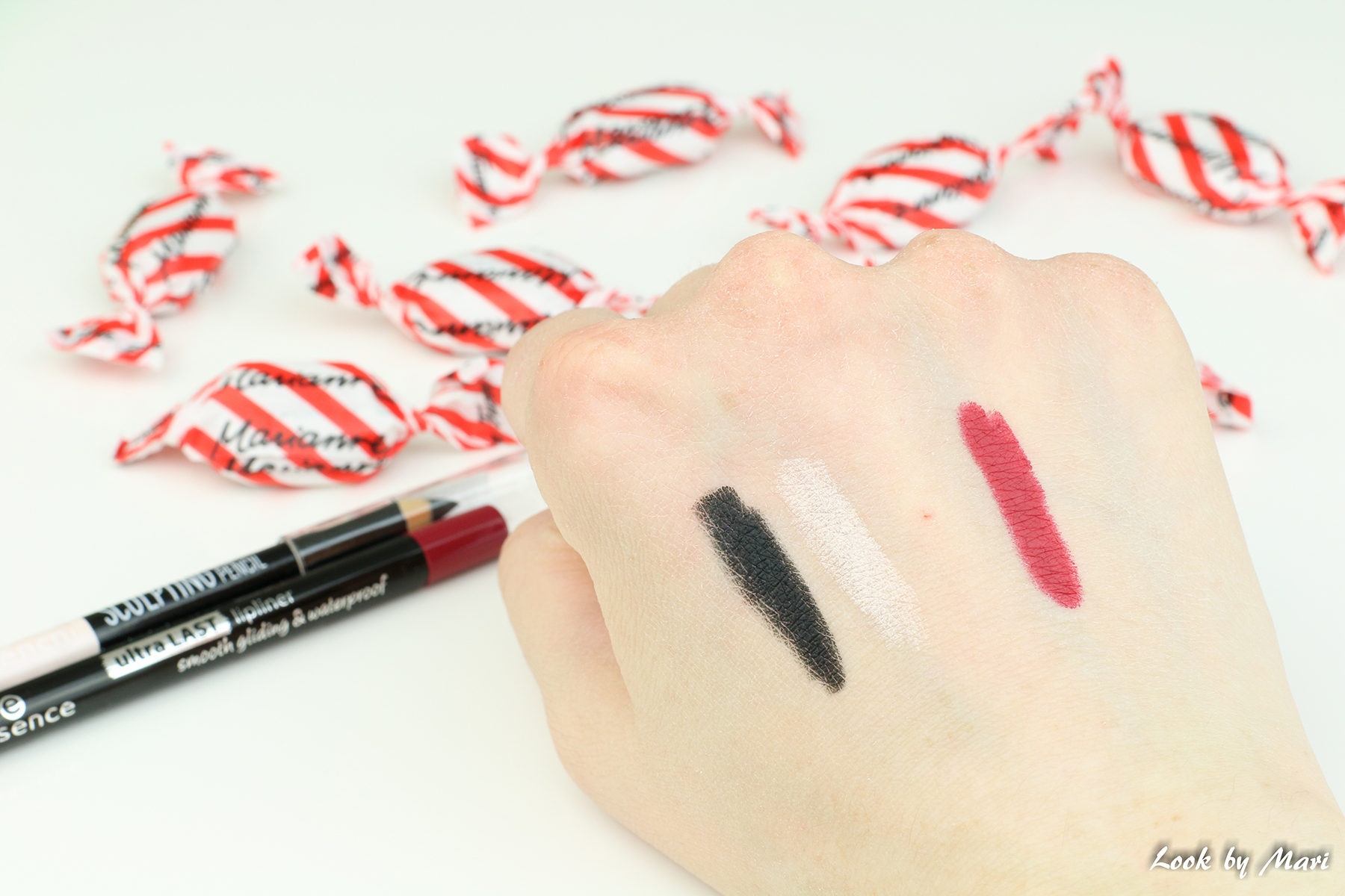 12 essence sculpting eye pencil black & white swatches swatch review kokemuksia