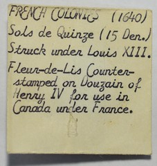 1640 French Colonial Fleur de lis Counterstamp envelope