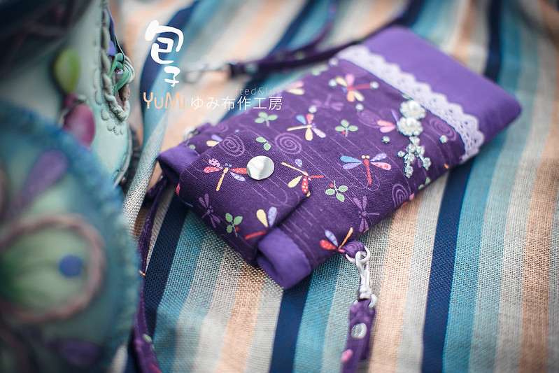紫色蜻蜓i7手機袋 (2)