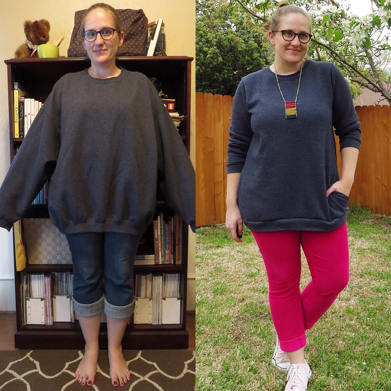 Sweatshirt Refit - Before & After