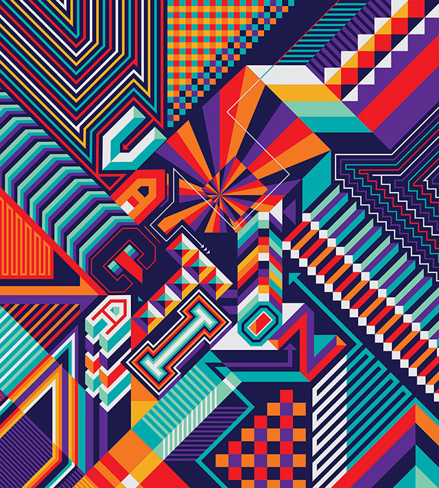 Vectorfunk : Isometric Letterformations.