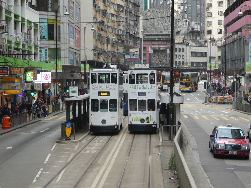Riding the lovely old Hong Kong trams