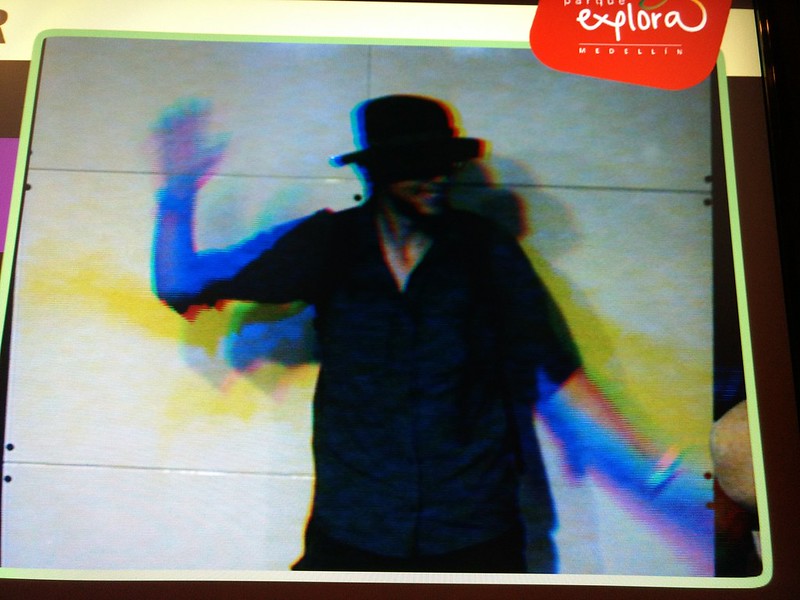 Dancing in front of a color-separating screen