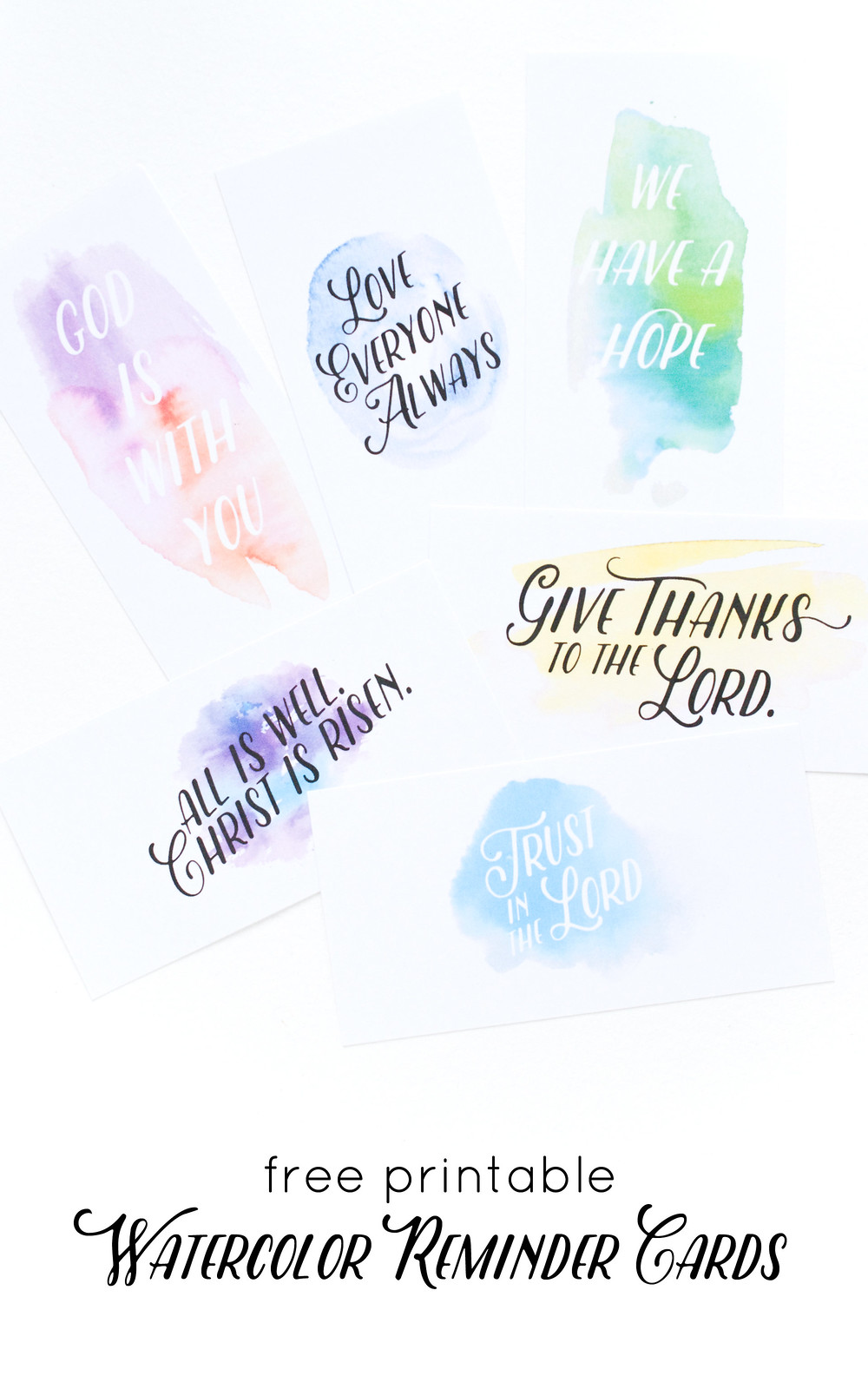 Printable Watercolor Reminders