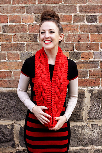 Chunky Cowl Red #3