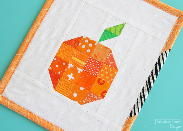 Free Patchwork Orange Mini Quilt Pattern