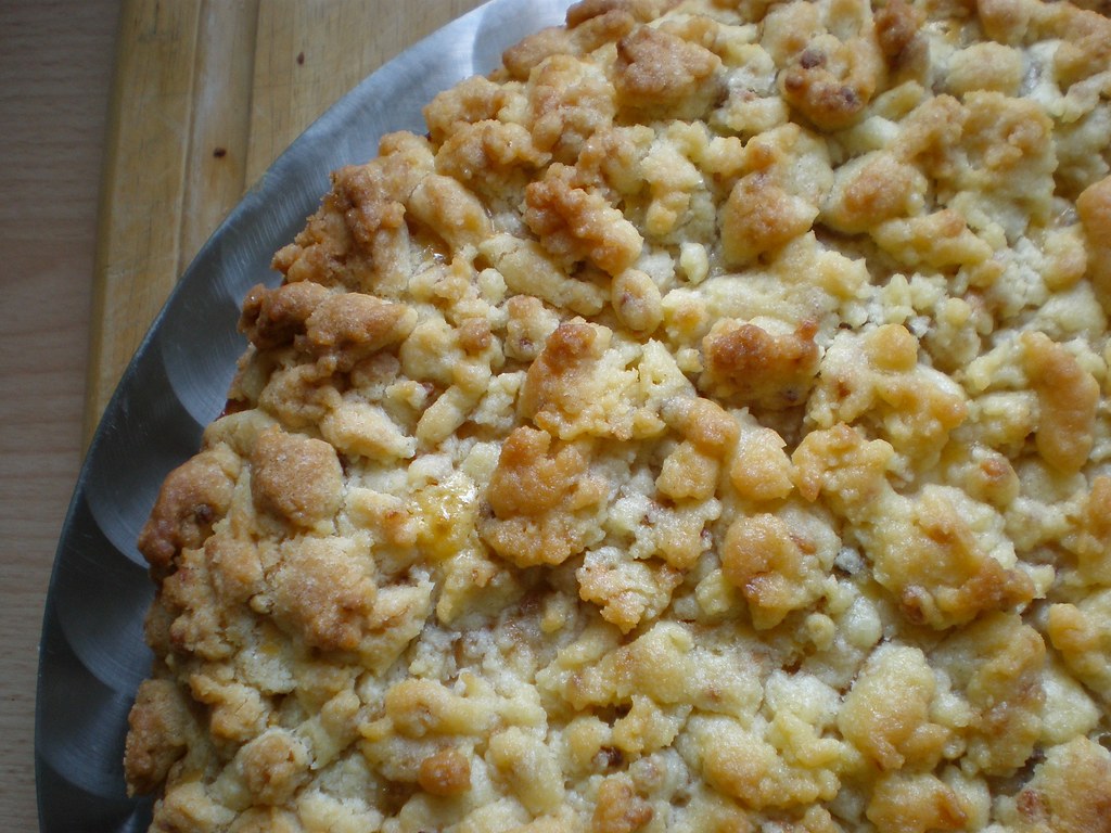 Apfelstreuselkuchen | mit Vanillerahmguss und Krokant www.mo… | Flickr