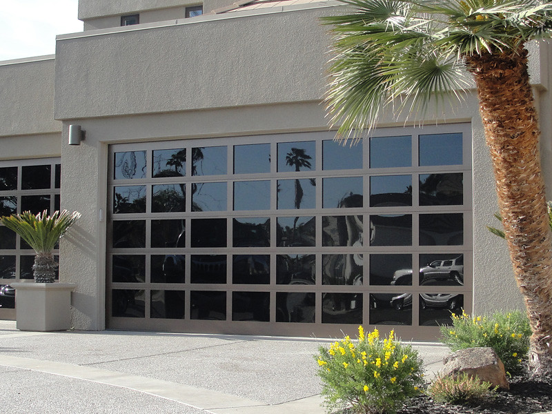 ... carywaynepeterson Garage Doors Athena Glass Ironstone Metalic Finish - by carywaynepeterson