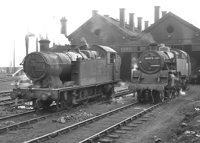 Leamington shed with 56xx no.6671 + BR4 2-6-4T no. 80072. 13 March ...