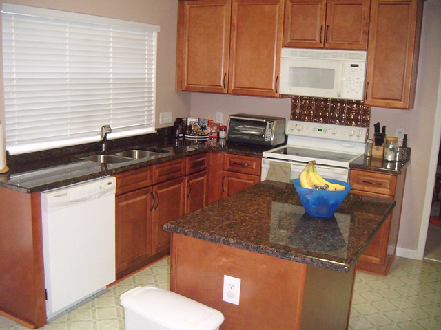 Kitchen Cabinets and Tan Brown Granite Countertops | Flickr - Photo ...