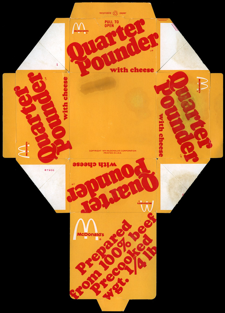 McDonald's - Quarter Pounder with cheese sandwich box - 19 ...
