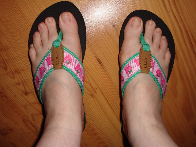 My feet in flip-flops | just showing off my new flip-flops | Flickr