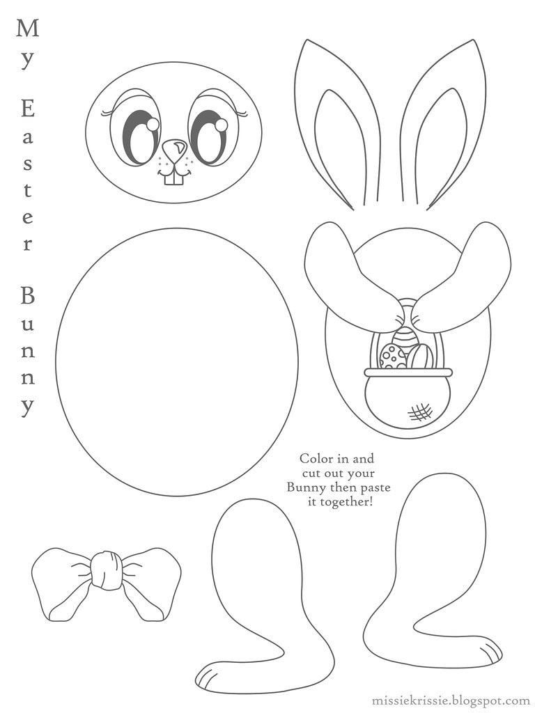 Free Easter Bunny Cut and Paste Sheet | If you can't downloa… | Flickr