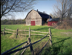Barn and fence