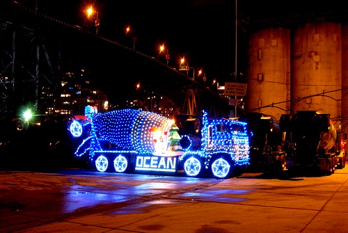 Cement Truck | A rather colorful idea for Christmas decorati