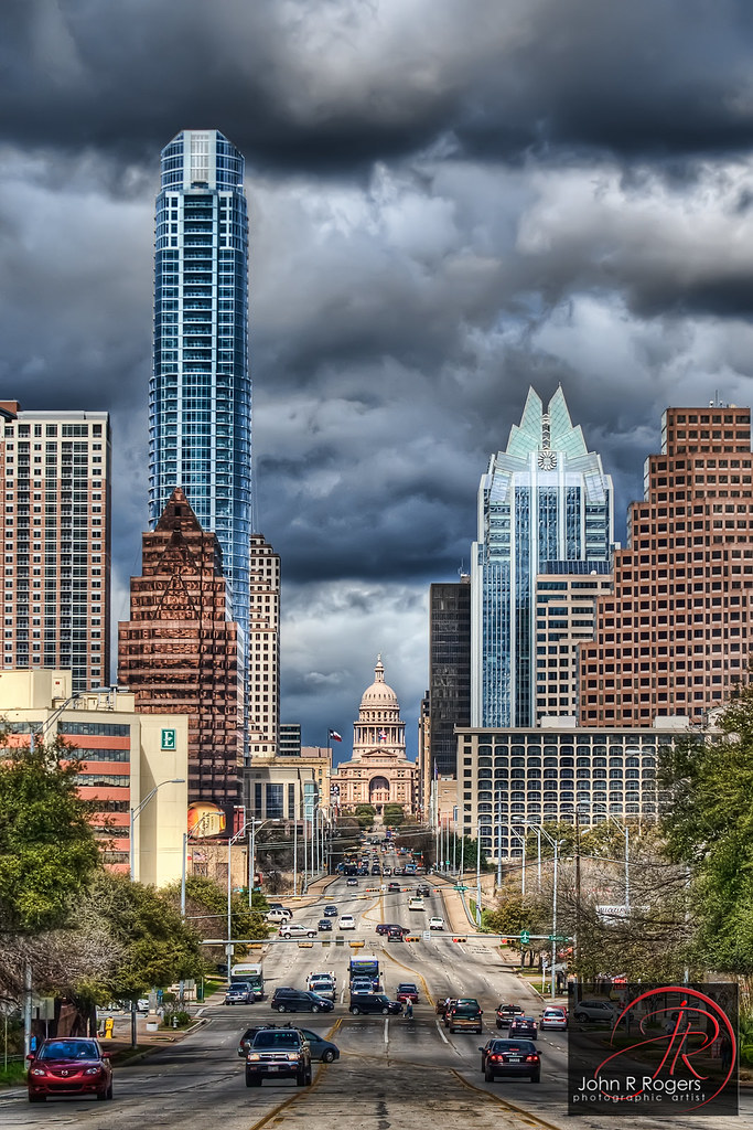 Cloudy Congress Austin Skyline; March 2010 | If you like my … | Flickr